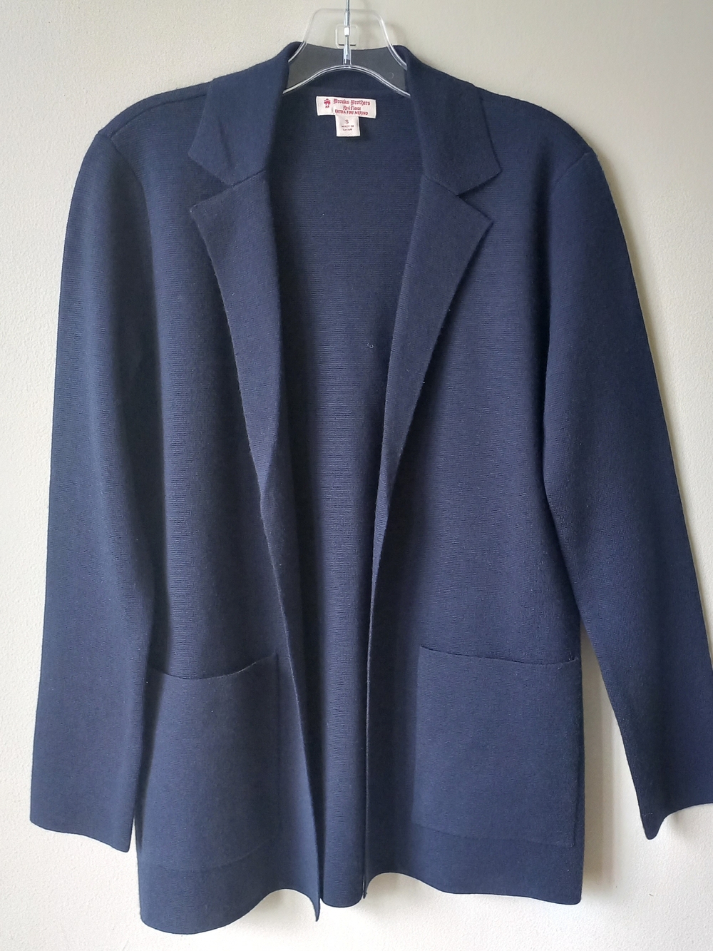 Brooks Brothers Open-Front Knit Blazer Merino